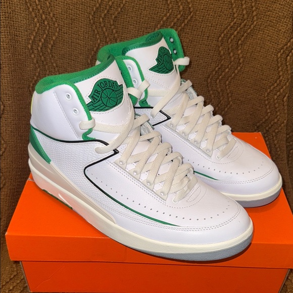 Air Jordan 2 White Green Sneakers - Picture 1 of 11